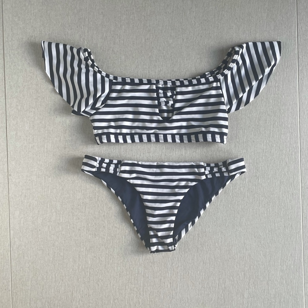 Blue and white SB bikini